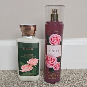 Bath & Body Works Rose Fragrance Mist and Lotion Set